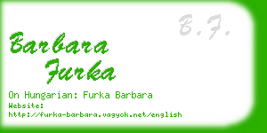 barbara furka business card